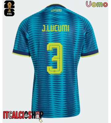 Colombia Jhon Lucumi #3 Seconda Maglia Mondiali 2026 Manica Corta